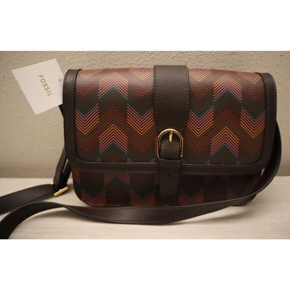 Fossil ZB11089998 Harlow Multi Print Zoey Large Flap Crossbody Bag Purse - Picture 5 of 16